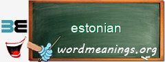 WordMeaning blackboard for estonian